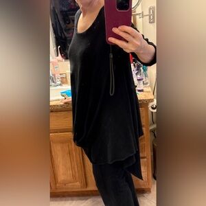 Luukaa Modern Black Sweater Tunic